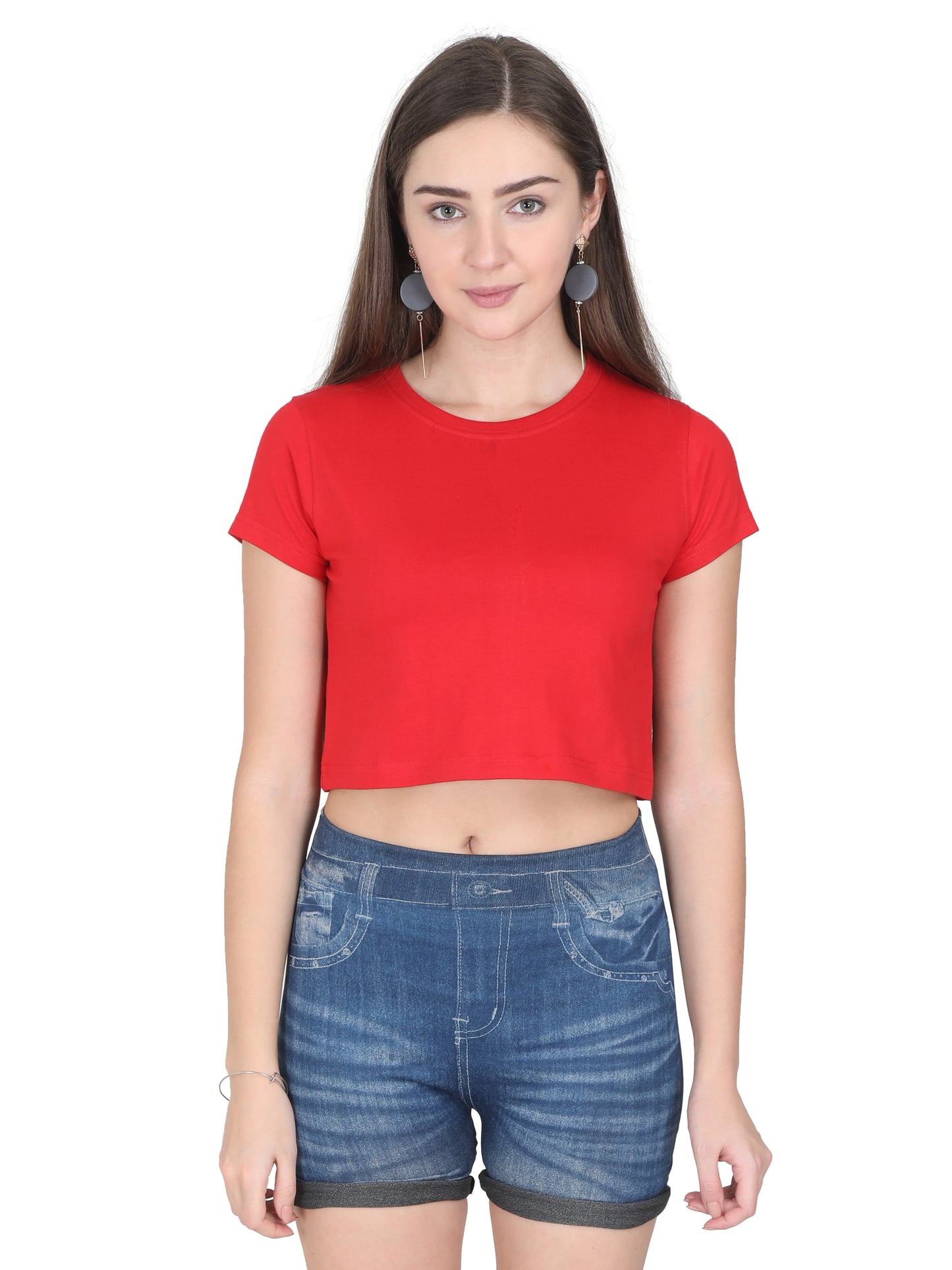 Woman Crop Tops Red