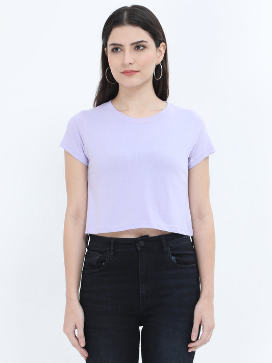 Woman Crop Tops Lavender